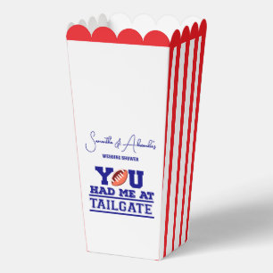 Lasst uns Tailgate feiern Brautpaar Brautjungfer A Geschenkschachtel