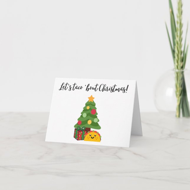 Lasst uns tako über Weihnachts-Grußkarte Karte (Vorderseite)