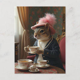 Lasst uns Tee trinken Feiertagspostkarte