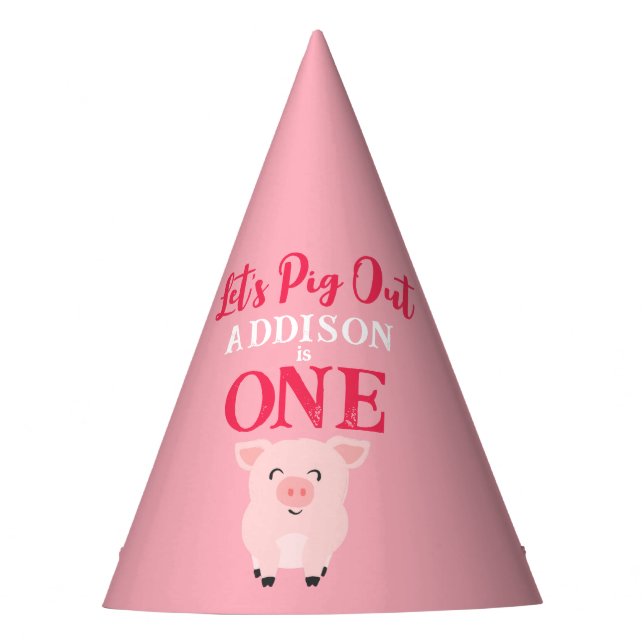Lasst uns Tierblumenmädchen zum Geburtstag ausrott Partyhütchen (Vorderseite)