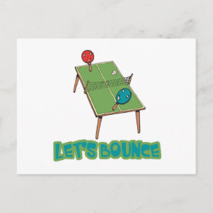 Lasst uns Tischtennis spielen Postkarte