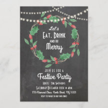 Lasst uns trinken und frohen Weihnachtskranz einla