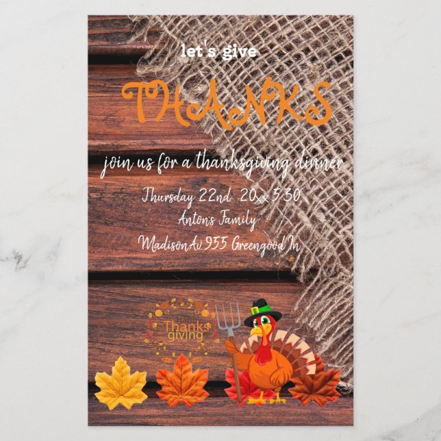 Lasst uns uns danken flyer (Vorne)