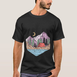 Lasst uns unter Sternen Camping-Shirt Retro-Camper T-Shirt