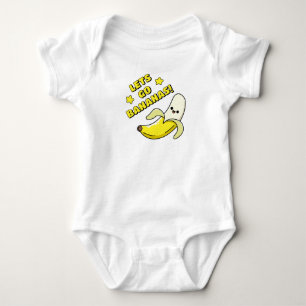 Lasst uns verrückt nach Bananen sein! Baby Strampler