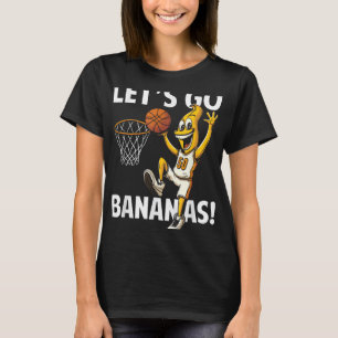 Lasst uns verrückte Bananen-Basketballspieler mit  T-Shirt