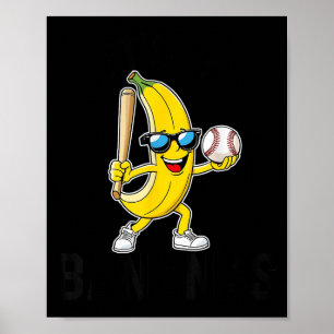 Lasst uns verrückte Bananen lustige Banane Merch  Poster