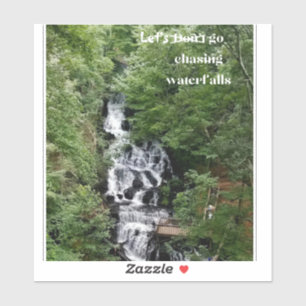 Lasst uns Wasserfälle verfolgen Aufkleber