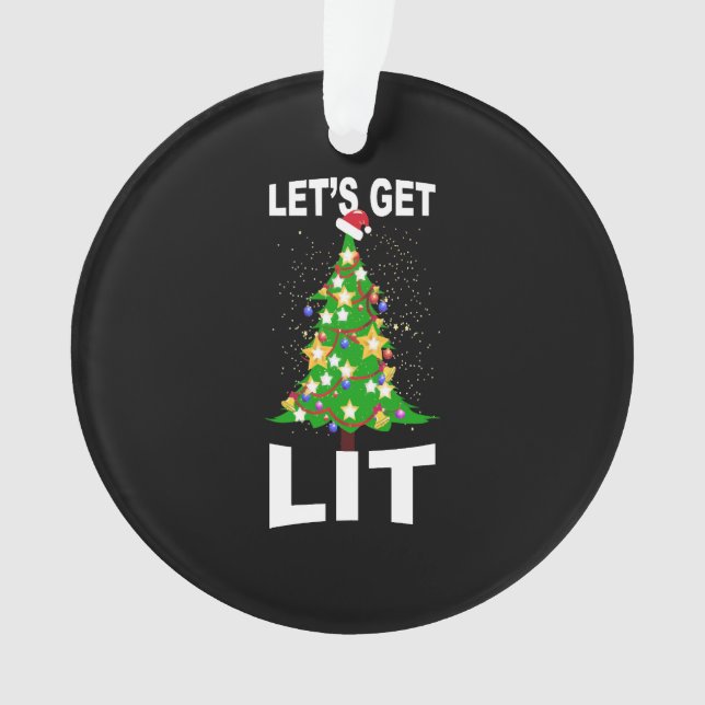 Lasst uns Weihnachten aufleuchten Ornament (Vorderseite)