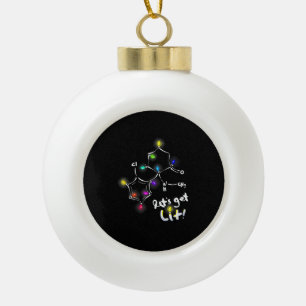 Lasst uns Weihnachten Ketamin holen Keramik Kugel-Ornament
