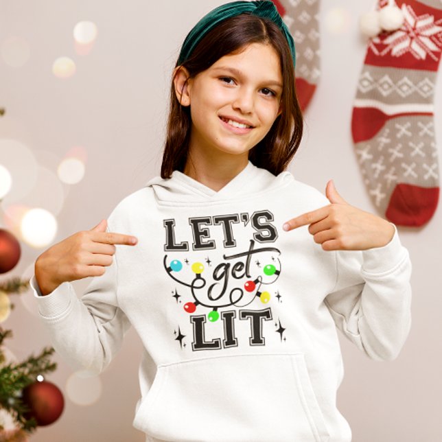 Lasst uns Weihnachten Party Funny - Weihnachten Li Hoodie (Von Creator hochgeladen)