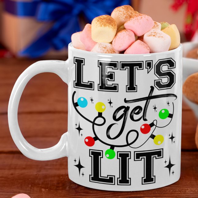 Lasst uns Weihnachten Party Funny - Weihnachten Li Kaffeetasse (Von Creator hochgeladen)