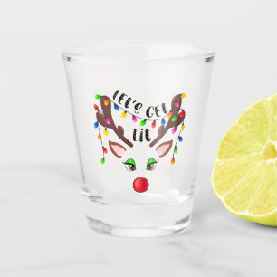 Lasst uns Weihnachten von Lit Rentier bekommen Schnapsglas