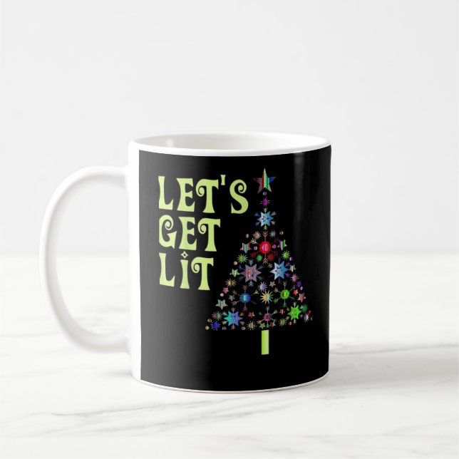 Lasst uns Weihnachts-Funny-Design bekommen Kaffeetasse (Links)