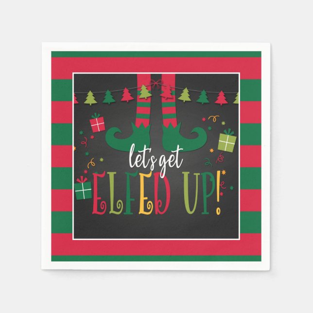 Lasst uns Weihnachts-Party erledigen Serviette (Vorderseite)
