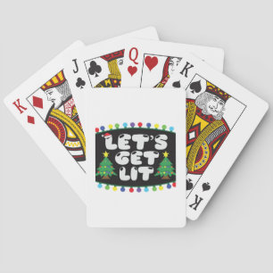 Lasst uns Weihnachtsbaum Merry Funny Jokes Sat. Spielkarten