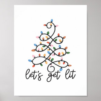Lasst uns Weihnachtsbaumleuchten klassisch bekomme Poster