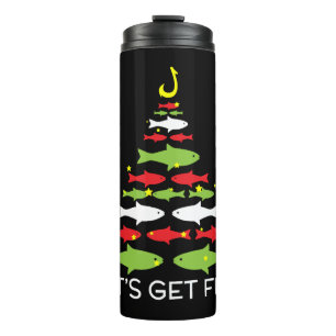 Lasst uns Weihnachtsdesign für den 25. Dezember be Thermosbecher