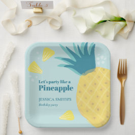 Lasst uns wie ein Ananas Party machen Pappteller