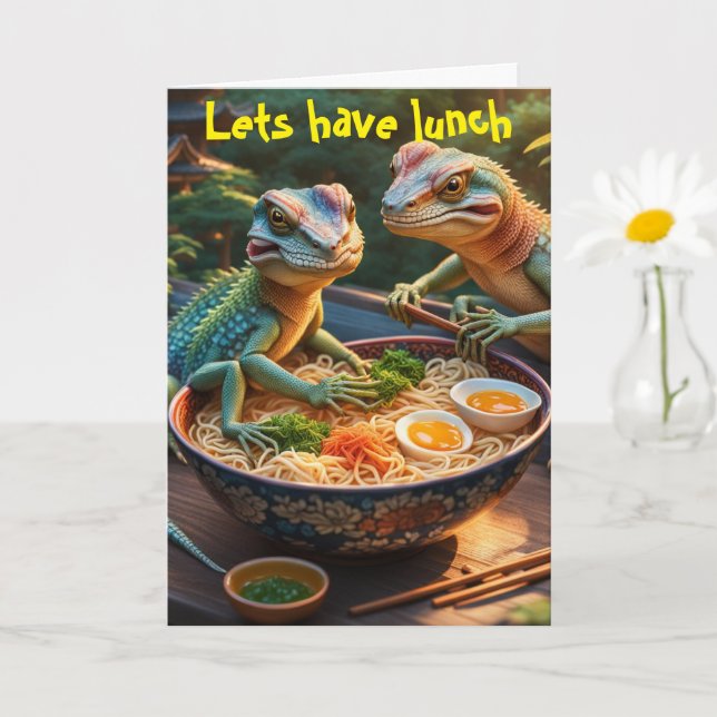 Lasst uns zu Mittag essen Karte (Kleine Pflanze)
