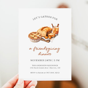 Lasst uns zum Friendsgiving-Dinner zusammenkommen Einladung