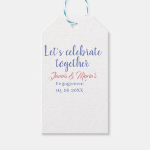 Lasst uns zusammen feiern Verlobungsfeier Name Dat Geschenkanhänger