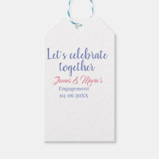 Lasst uns zusammen feiern Verlobungsfeier Name Dat Geschenkanhänger