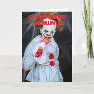 Lasst uns zusammen Halloween feiern. Karte