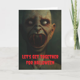 Lasst uns zusammen Halloween feiern. Karte
