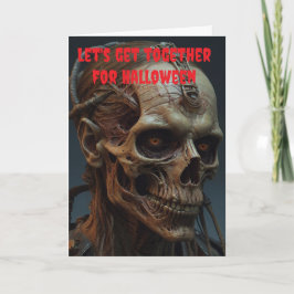 Lasst uns zusammen Halloween feiern. Karte