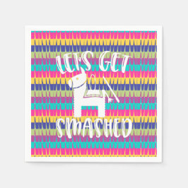 Lasst uns zusammengestrichen Funny Fiesta Pinata Serviette