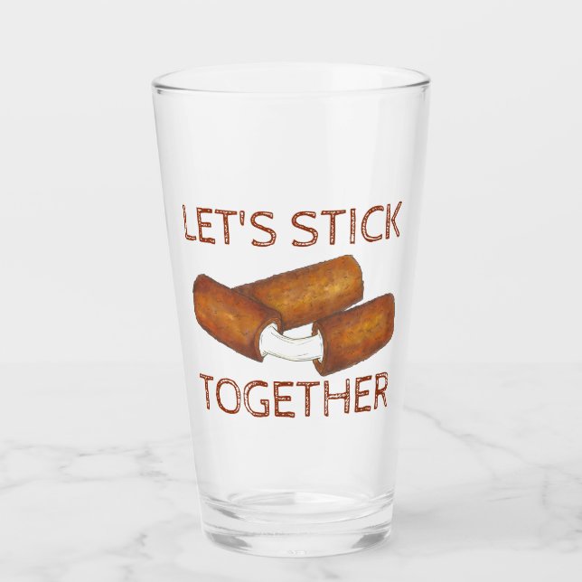 Lasst uns zusammenhalten Mozzarella-Käse-Sticks Glas (Vorderseite)