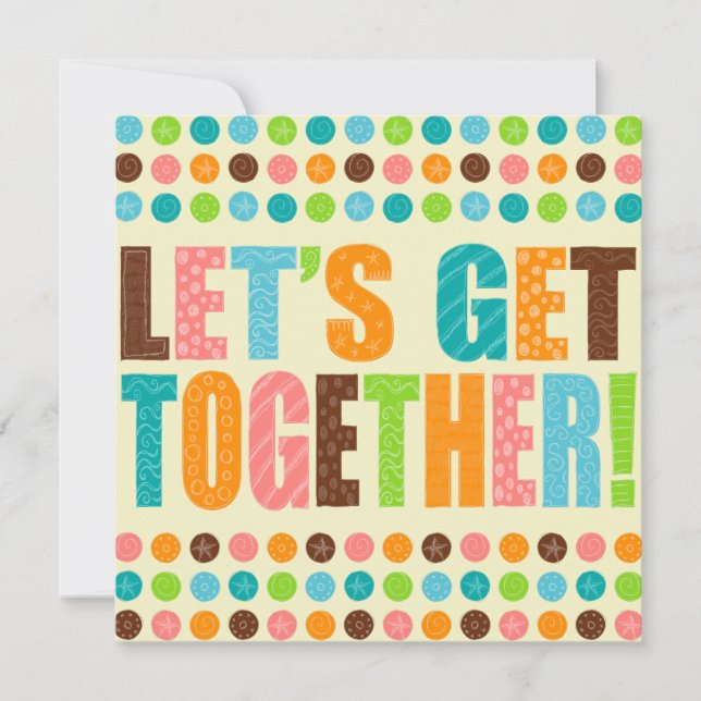 Lasst uns zusammenkommen! einladung (Vorderseite)