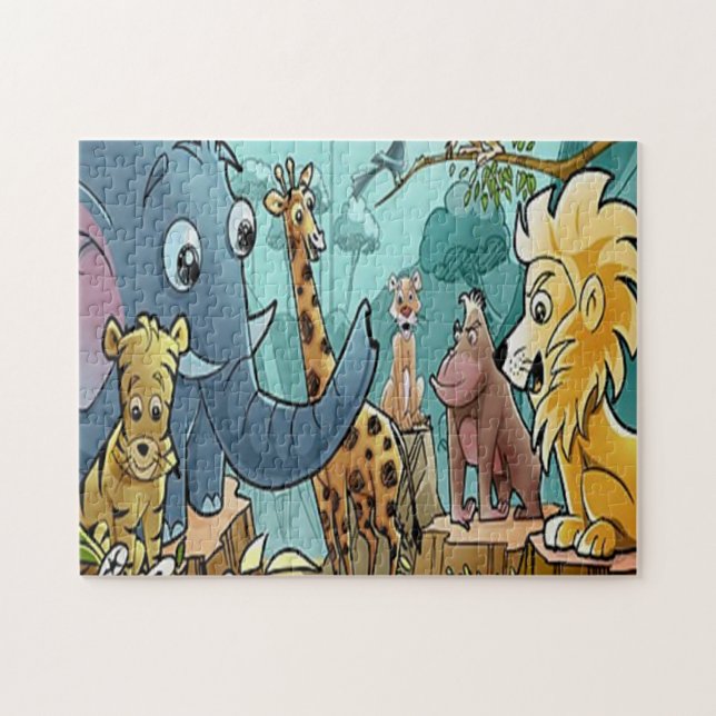 Lässt zum Zoo gehen - Puzzlespiel (Horizontal)