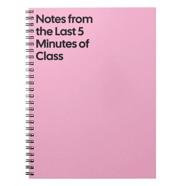 Last 5 Minutes Class Notebook Notizblock (Vorderseite)