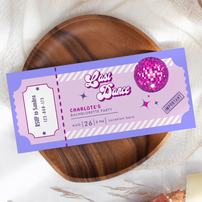 Last Dance Disco Junggeselinnen-Abschied Einladung (Von Creator hochgeladen)