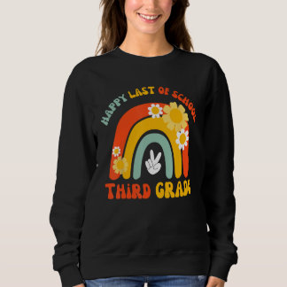 Last Day Of School Groovy Teachers and students He Sweatshirt
