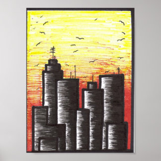 last days of a dying city canvas print poster