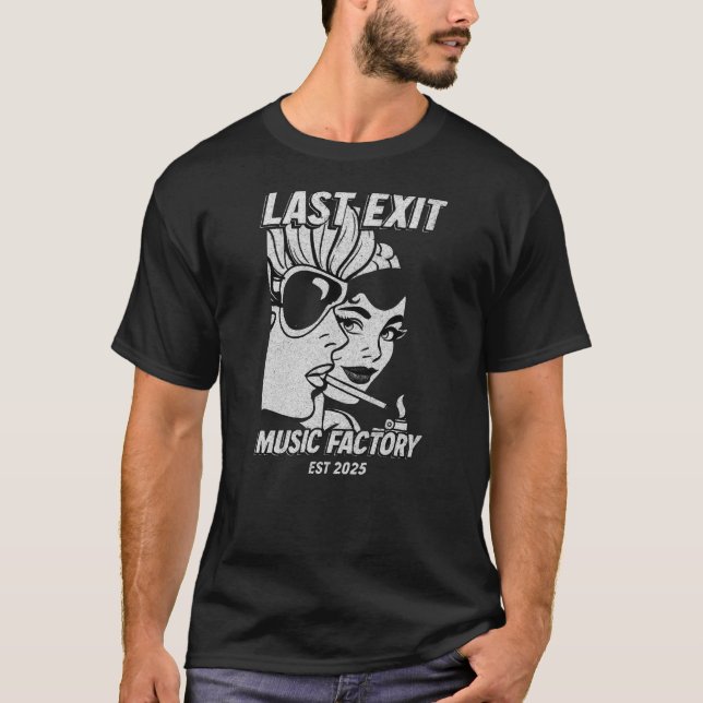 Last Exit Music Factory- Retro Girls- Dark T-Shirt (Vorderseite)