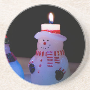 Last Lit Snowman Getränkeuntersetzer