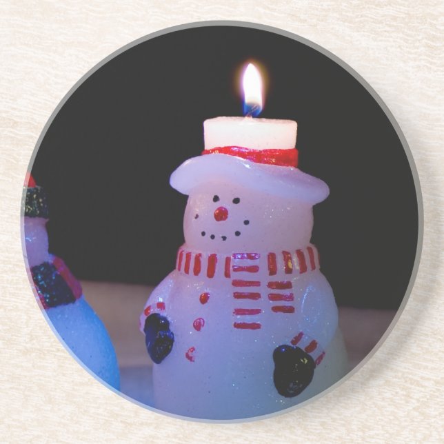 Last Lit Snowman Getränkeuntersetzer (Vorne)