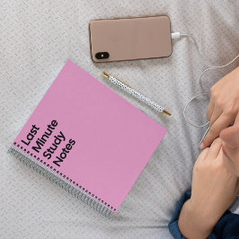 Last Minute Study Notebook Notizblock