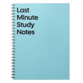 Last Minute Study Notebook Notizblock