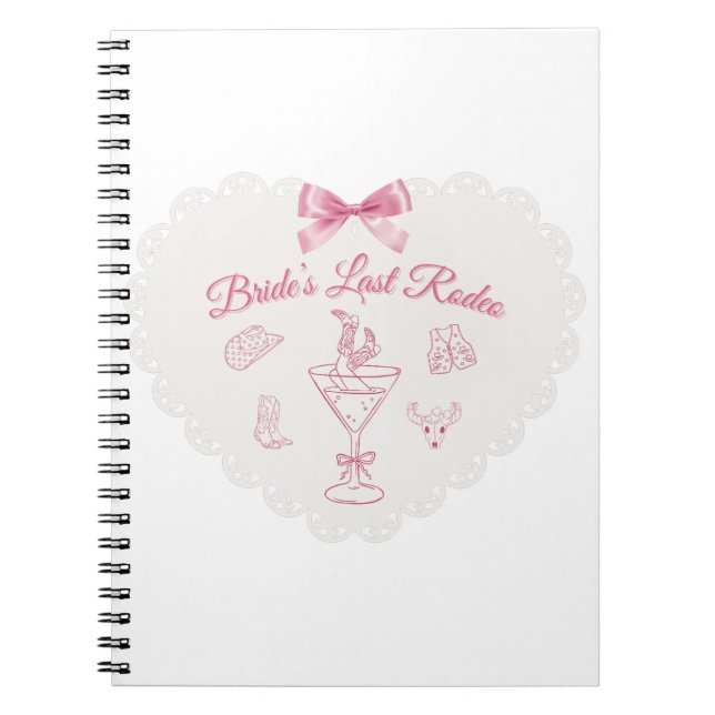 "Last Rodeo Bride Stamm Western Bachelorette" Notizblock (Vorderseite)