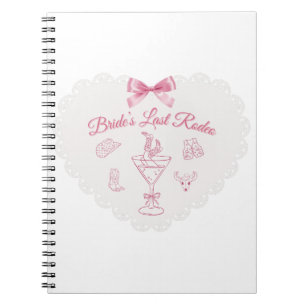 "Last Rodeo Bride Stamm Western Bachelorette" Notizblock