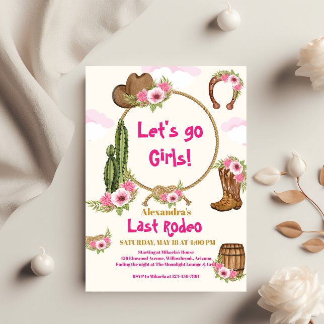 Last Rodeo Cowgirl  Bridal Shower  Einladung (Von Creator hochgeladen)