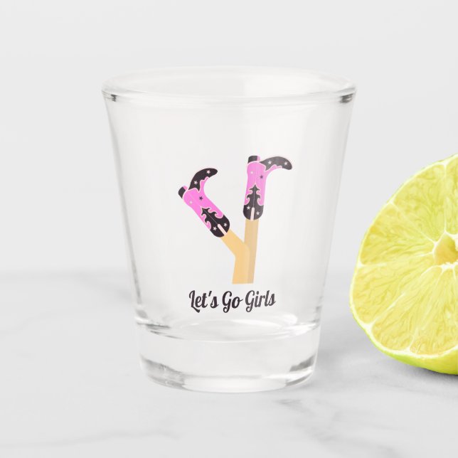 Last Rodeo Lasse Go Girls Bachelorette Shot Glass Schnapsglas (Vorderseite)
