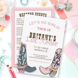 Last Rodeo Nashville Bachelorette Weekend Party Einladung