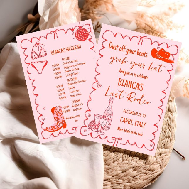 Last rodeo Nashville Bachelorette Weekend Party Einladung (Von Creator hochgeladen)