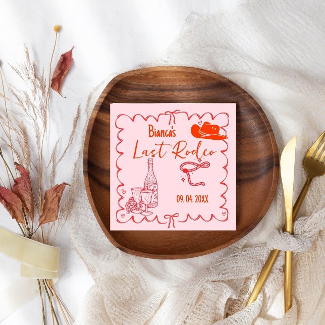 Last Rodeo Nashville Bachelorette Weekend Party Serviette (Von Creator hochgeladen)